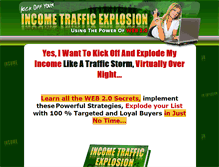 Tablet Screenshot of incometrafficexplosion.martinbigler.com